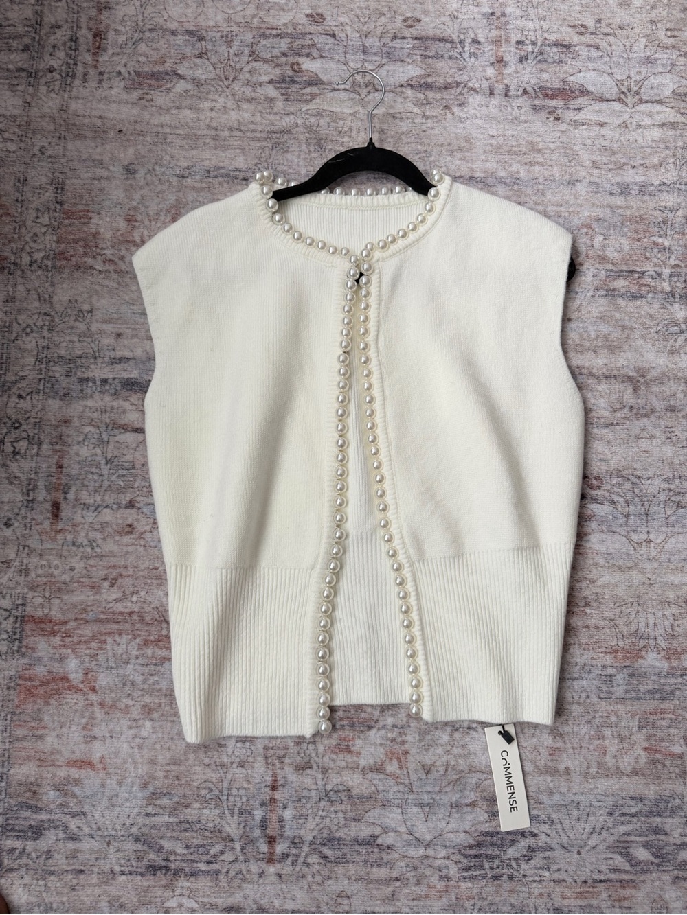 Commense Neutral Cream knit vest